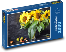 Sunflowers - chestnuts, autumn Puzzle 2000 pieces - 90 x 60 cm