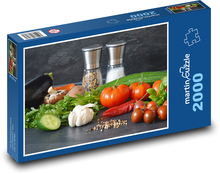 Vegetables - food preparation, spices Puzzle 2000 pieces - 90 x 60 cm