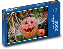 Vyřezávaná dýně - podzim, halloween Puzzle 2000 dílků - 90 x 60 cm