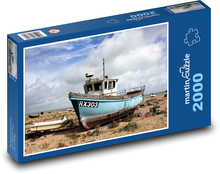 Łódź rybacka - rybak, morze Puzzle 2000 elementów - 90x60 cm