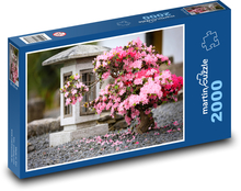 Azalea - lamp, Japanese garden Puzzle 2000 pieces - 90 x 60 cm