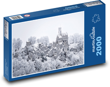 Hrad - zima, sníh Puzzle 2000 dílků - 90 x 60 cm