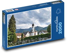 Bavorsko - Německo, kostel Puzzle 2000 dílků - 90 x 60 cm