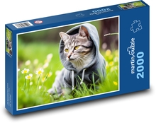 Mačka v mikine - mačiatko, mláďa Puzzle 2000 dielikov - 90 x 60 cm