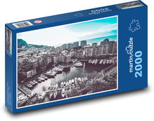 Stadt - Boote, Gebäude Puzzle 2000 Teile - 90 x 60 cm