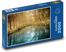 Rzeka - park, las Puzzle 2000 elementów - 90x60 cm