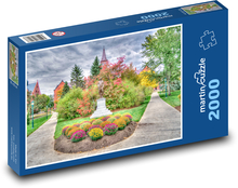 Univerzita ve Vermontu - olistění, podzim Puzzle 2000 dílků - 90 x 60 cm