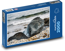 Strand - Wellen, Steine Puzzle 2000 Teile - 90 x 60 cm