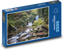 Vodopád - rieka, les Puzzle 2000 dielikov - 90 x 60 cm