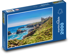 Plaża - morze, klif Puzzle 2000 elementów - 90x60 cm