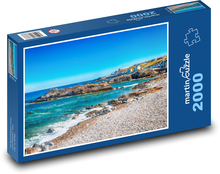 Kamenná pláž - more, útesy Puzzle 2000 dielikov - 90 x 60 cm