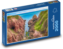 Rocky cliffs - beach, sea Puzzle 2000 pieces - 90 x 60 cm