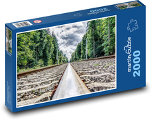Železničná trať - koľajnice, železnice Puzzle 2000 dielikov - 90 x 60 cm