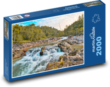 Wasserfall - Fluss, Stromschnellen Puzzle 2000 Teile - 90 x 60 cm