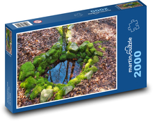 Studánka - voda, les Puzzle 2000 dílků - 90 x 60 cm