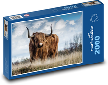 Vysokohorský dobytek - kráva, zvíře Puzzle 2000 dílků - 90 x 60 cm
