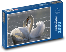 Schwäne - Wasservögel, Teich Puzzle 2000 Teile - 90 x 60 cm
