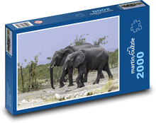 Elephants - animals, safaris Puzzle 2000 pieces - 90 x 60 cm
