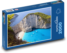 Zakynthos - pláž, ostrov Puzzle 2000 dílků - 90 x 60 cm