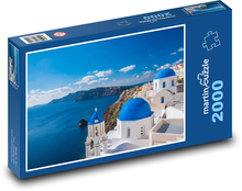 Santorini - Grécko, kostol Puzzle 2000 dielikov - 90 x 60 cm
