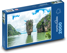 Vápencový útes - moře, krajina Puzzle 2000 dílků - 90 x 60 cm