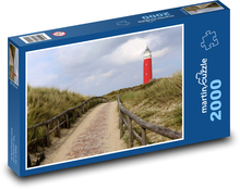 Latarnia morska - Holandia, Morze Północne Puzzle 2000 elementów - 90x60 cm