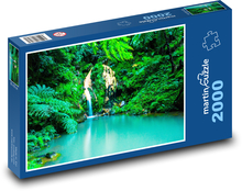 Azory - Portugalsko, vodopád Puzzle 2000 dielikov - 90 x 60 cm
