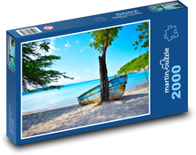Boot am Ufer - Strand, Meer Puzzle 2000 Teile - 90 x 60 cm