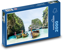 Thailand - Koh Phi Phi, Boote Puzzle 2000 Teile - 90 x 60 cm