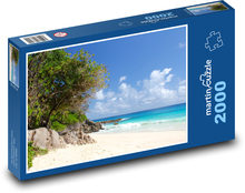 Seyschely - ostrov, pláž Puzzle 2000 dielikov - 90 x 60 cm