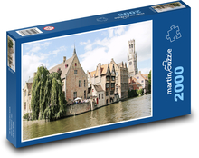 Veža - kanál, zvonica Puzzle 2000 dielikov - 90 x 60 cm