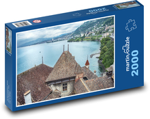 Zamek - twierdza, dach Puzzle 2000 elementów - 90x60 cm