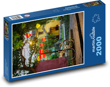 Hoi An - Vjetnam, okrągły Puzzle 2000 elementów - 90x60 cm