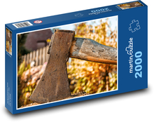 Axt - Holz hacken, Griff Puzzle 2000 Teile - 90 x 60 cm