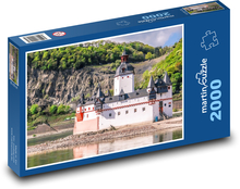 Zámek Pfalzgrafenstein - Německo, Rýn Puzzle 2000 dílků - 90 x 60 cm