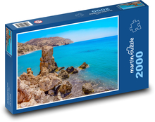Kypr - Petra tou Romiou, ostrov Puzzle 2000 dílků - 90 x 60 cm