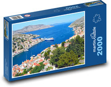 Ostrov Symi - Řecko, město  Puzzle 2000 dílků - 90 x 60 cm