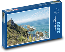 Nový Zéland - Nugget point, moře Puzzle 2000 dílků - 90 x 60 cm