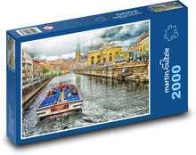 Kodaň - dánsky kanál Puzzle 2000 dielikov - 90 x 60 cm