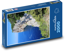 Chorvatsko - pobřeží, útes Puzzle 2000 dílků - 90 x 60 cm