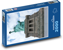 Socha svobody - západ slunce, New York city Puzzle 2000 dílků - 90 x 60 cm