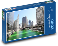 Chicago - řeka, Illinois Puzzle 2000 dílků - 90 x 60 cm