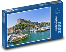 Korzika - prístav, lode Puzzle 2000 dielikov - 90 x 60 cm