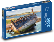 Vrak - záliv, pobrežie Puzzle 2000 dielikov - 90 x 60 cm
