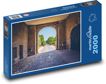 Hrad - vchod, architektúra Puzzle 2000 dielikov - 90 x 60 cm