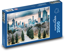 Melbourne - mrakodrapy, Austrálie Puzzle 2000 dílků - 90 x 60 cm