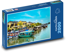 Vietnam - město, Asie Puzzle 2000 dílků - 90 x 60 cm