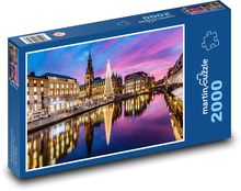 Hamburg - Vianoce, mesto Puzzle 2000 dielikov - 90 x 60 cm