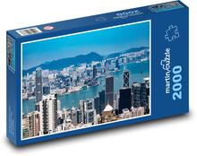 Hong Kong - město, panorama Puzzle 2000 dílků - 90 x 60 cm