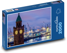 Harbour at night - Hamburg, Germany Puzzle 2000 pieces - 90 x 60 cm